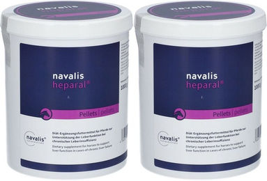 Produktbild von Navalis heparal HORSE Ergänzungsfutter für Pferde als Pulver zur Unterstützung der Leber