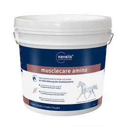 Produktbild von Navalis Musclecare Amino Pferd Ergänzungsfutter Pulver für Fohlen Aufzucht und Sportleistung