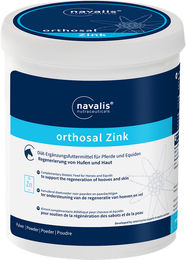 Produktbild von Navalis orthosal Zink Mineralfutter Pulver für Pferde zur Unterstützung von Haut, Fell und Hufen