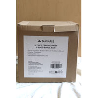 Produktbild von Navaris 2-teiliges Hundenapf-Set aus Keramik in Blau mit 700 ml Fassungsvermögen - 2 x 700 ml