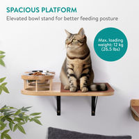 Produktbild von Navaris Erhöhte Futterstation für Katzen aus Holz in Braun