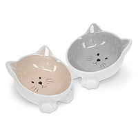 Produktbild von Navaris Futternapf Set für Katzen 2-teilig aus Keramik rutschfest und spülmaschinenfest