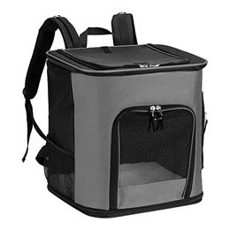 Navaris Haustierrucksack für Hunde und Katzen gepolstert mit Bauchgurt faltbar 41x34,5x43cm Traglast bis 12kg – Bild 1 von 8