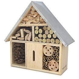 Navaris Insektenhotel aus naturbelassenem Holz in Braun Größe M – Bild 1 von 8
