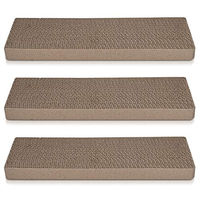 Produktbild von Navaris Katzen Kratzbrett 3er Set aus Karton 41 x 13 cm Braun