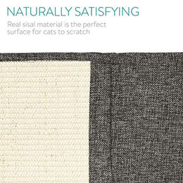 Navaris Katzen Kratzmatte aus Sisal als Kratzschutz für das Sofa in Grau 130 x 45 cm – Bild 1 von 6