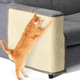 Navaris Katzen Kratzmatte aus Sisal als Kratzschutz für das Sofa rechts in Beige – Bild 1 von 8