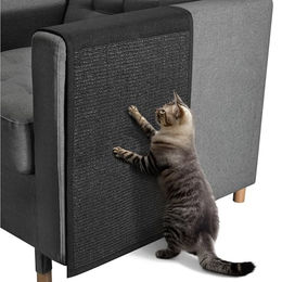 Navaris Katzen Kratzmatte aus Sisal als Kratzschutz für das Sofa Schwarz 130 x 45 cm – Bild 1 von 3