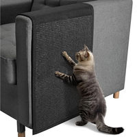 Produktbild von Navaris Katzen Kratzmatte aus Sisal als Kratzschutz für das Sofa Schwarz 130 x 45 cm
