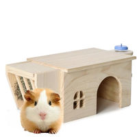Produktbild von Navaris Meerschweinchen Haus aus Holz mit Futter- und Wasserstation für Hamster und Kleintiere