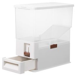 Navaris Pet Food Storage Container aus Kunststoff in Transparent Grau Weiß - 14 l – Bild 1 von 5
