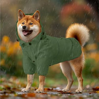 Produktbild von Navaris Regenmantel für Hunde wasserdicht aus PU und Polyester in Grün Größe M