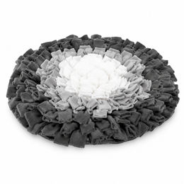 Navaris Schnüffelteppich für Hunde aus Fleece in Grau Ø 48 cm – Bild 1 von 2