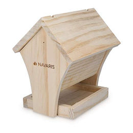Navaris Vogelhaus Bausatz aus Holz zum Selberbauen in Natur Braun – Bild 1 von 6