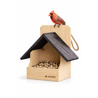Produktbild von Navaris Vogelhaus Nistkasten aus Holz wetterfest in Schwarz