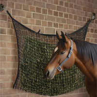 Produktbild von Navaris XL Heunetz für Pferde Schwarz 90 x 120cm mit 2 Karabinerhaken aus Polyester - 13 kg