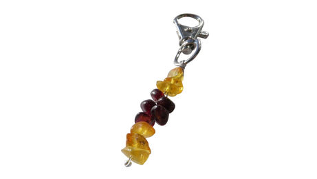 Neckly Granat Anhänger für Hundehalsband aus Naturmaterial in Rot Bunt – Bild 1 von 1