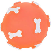 Produktbild von Neoglint Kauspielzeug für Hunde Quietschender Vokalball aus ungiftigem Vinyl in Orange zur Zahnpflege