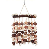Produktbild von Neoglint Knabber- und Schredderspielzeug für Papageien aus Holz und Mais in Beige und Bunt