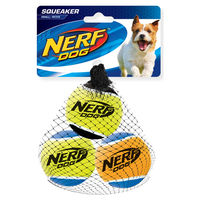 Produktbild von Nerf Dog Hund Tennisbälle mit Quietscher aus Naturkautschuk Gelb Größe S 5,1 cm - 3 x 5 cm