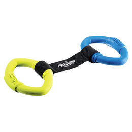 Nerf Dog Hundespielzeug 2-Ring Strap Tug Wurf- und Ziehspielzeug aus Gummi bunt – Bild 1 von 5