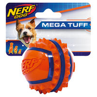 Produktbild von Nerf Dog Hundespielzeug TPR Spike Ball für große Rassen in Blau Orange Bunt 9 cm - 9 cm
