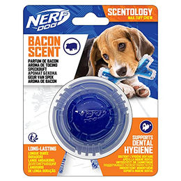 Nerf Dog Scentology Kauspielzeug Solid Core Ball mit Bacon Duft aus TPR in Blau – Bild 1 von 5