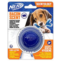 Produktbild von Nerf Dog Scentology Kauspielzeug Solid Core Ball mit Bacon Duft aus TPR in Blau