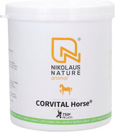 Produktbild von Nikolaus Nature animal CORVITAL Pferd Ergänzungsfutter Pellets zur Herz-Kreislauf-Unterstützung für alle Altersstufen 750 g