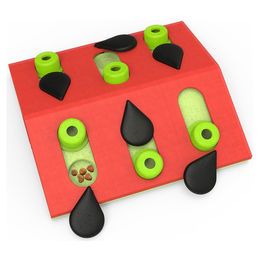 Nina Ottosson Puzzle & Play Melon Madness Interaktives Intelligenzspielzeug und Leckerli-Spender für Katzen in Rot – Bild 1 von 9
