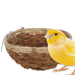 Nistkasten für Kanarienvögel aus Bambus und Kokos in Natur Braun – Bild 1 von 5