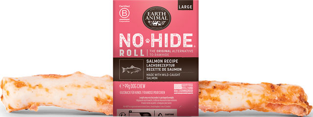 Produktbild von No-Hide Kausnack Lachs ohne Farb- und Aromastoffe Größe L