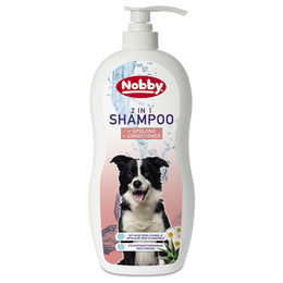 Nobby 2 in 1 Hundeshampoo zur Beruhigung von Haut und Fell 1120 g - 1000 ml – Bild 1 von 2