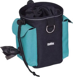 Nobby 2 in 1 Snackbeutel und Kotbeutelspender für Hunde aus Nylon in Blau, 11 x 16 cm – Bild 1 von 2