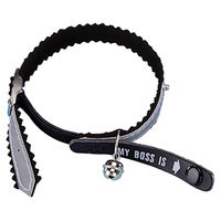 Produktbild von Nobby Adress-Katzenhalsband My Boss is mit reflektierenden Streifen schwarz - 1 Stk.