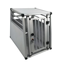 Produktbild von Nobby Aluminium Autotransportbox für Hunde in Silber Grau 53 x 75 x 65 cm