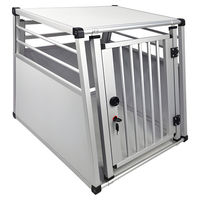 Produktbild von Nobby Aluminium Autotransportbox für Hunde New Design Silber Grau 65 x 82 x 66 cm