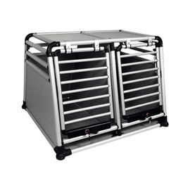 Nobby Aluminium Hundetransportbox Doppelbox Round Corner Silber – Bild 1 von 7