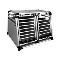 Produktbild von Nobby Aluminium Hundetransportbox Doppelbox Round Corner Silber