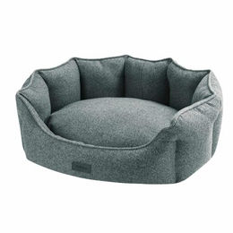 Nobby Anda Hundebett und Katzenbett oval aus Plüsch Grau 55 x 50 x 21 cm – Bild 1 von 3