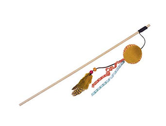 Produktbild von Nobby Angel Katzenangel mit Plüschkugel und Catnip in Orange 95 cm