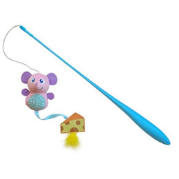 Produktbild von Nobby Angel Katzenangel mit Plüschmaus, Käse und Catnip, 48 cm