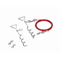 Produktbild von Nobby Anlegepflock mit Leine aus Metall für Hunde in Rot oder Silber