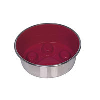 Produktbild von Nobby Anti-Schling Napf Slow Feeder aus Edelstahl rot 16 cm - 0,82 l