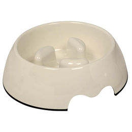Nobby Anti-Schling Napf Slow Feeder aus Melamin Creme Größe L - 0,75 l – Bild 1 von 1