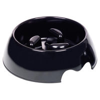 Produktbild von Nobby Anti-Schling Napf Slow Feeder aus Melamin Schwarz Größe L - 750 ml