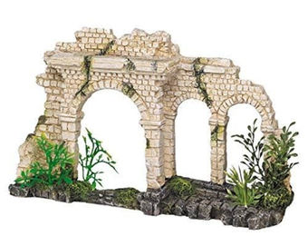Nobby Aqua Ornaments Aquariendekoration Mauer mit Bögen und Pflanzen beige 25 x 6,5 x 15 cm - 1 Stk. – Bild 1 von 3
