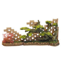 Produktbild von Nobby Aqua Ornaments Aquariendekoration Mauerreste mit Pflanzen aus Kunstharz für Süßwasserfische 35 cm