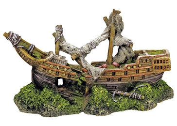 Nobby Aqua Ornaments Boot Figur und Höhle für Fische Braun 22 x 9,5 x 12,5 cm – Bild 1 von 2