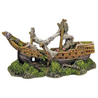 Produktbild von Nobby Aqua Ornaments Boot Figur und Höhle für Fische Braun 22 x 9,5 x 12,5 cm